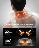 Bluvol Nest 10 Ultra Immersive Heated Neck Massager, Therapist-Style Deep Tissue Pain Relief, 360° Spatial Audio, Cordless Massager for TV Watching, Gaming, Office Work, Silver