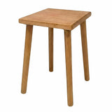 Pinyunxuan Solid Wood Square Stool, Wooden Shower Stool 30 * 30 * 43cm