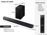 Samsung Q-Series Soundbar HW Q600F 3.1.2 ch Subwoofer (2025 Model), Adaptive Sound