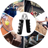 Yesimet 2 Pack Hand Grip Strengthener Set, Forearm Exerciser, Finger Gripper, Grip Strength Trainer,Hand Grip- Soft Foam Hand Exerciser for Quickly Increasing Wrist Forearm and Hand Grips (Black) YESIMET