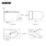 HOROW HR-N30 Non-Electric Bidet Toilet with Battery Auto Flush