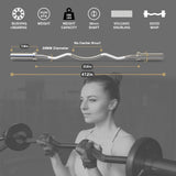 RitFit 2 Inch EZ Curl Bar with Weights, 350LBS Weight Capacity Olympic Curl Barbell for Bicep, Tricep and Weight Lifting Exercises, with 85LBweights