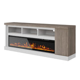LUXOAK 75" Fireplace TV Stand with Storage for TVs up to 85"