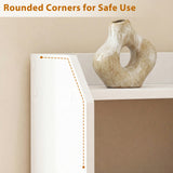 3-Tier Desktop Bookshelf w/ Raised Top Guardrails. Space-Saving Desk