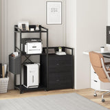 Tall Printer Stand with Storage Shelf and Bag,Filing cabinet,Lateral Office Filing Cabinets