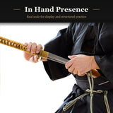 Folded Damascus Plum Blossom Wave & Bird Katana, Hand Forged Sword