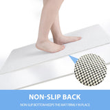 Hargiis Non-Slip Bathtub Mat, Anti Slip Shower Mat, Fast Drying Bathtub Mats, Foot Scrubber Mat, Anti Slip Mat for Tub, Floor, Bathroom, Kitchen, Home, Hotel (White 32"×17")