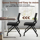 Conference Room Chairs, Waiting Room Chairs with Wheels & Lumbar Support