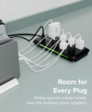 Plugable Surge Protector Power Strip with USB and 12 AC Outlets