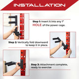 Yes4All 350 LBS Capacity - Dip Bars for 2x2 with 1" Hole Power Cage, Squat Rack Attachments - Narrow and Wide Grip Handles Dip Attachment for Dips, Pull Up, Push-up (Black) Yes4All