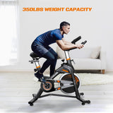 YOSUDA Light Commercial Exercise Bike for Home Magnetic Exercise Bike Stationary 350LB Capacity, Exercise Bike with Bluetooth, Indoor Cycling Bike with Tablet Mount & Comfortable Seat Cushion YOSUDA