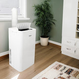 Whirlpool 14,000 BTU Portable Air Conditioner with Heater and Dehumidifier for Living Room, Apartment, or Bedroom, 115V, Portable AC for Rooms up to 700 Square Feet with Remote, 3 Speeds, Timer, White