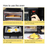 ZIZEV Air Fryer Toaster, 17.9 x 7.7 x 7.5in Countertop Convection 3 in 1 Multifunctional Home Breakfast Station Toaster Oven Electric Breakfast Maker for Kitchen (US Plug