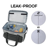 Cooler Bag 46-Can Insulated Soft Cooler Portable Cooler Bag 32L Lunch Coolers for Picnic, Beach, Work, Trip, Grey TOURIT