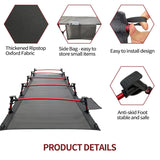 Sutekus Portable Camping Cot Sleeping Cot Ultralight Backpacking Cot Bed for Outdoor Hiking Travel Beach Mountaineering (Black) Sutekus