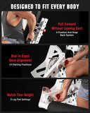 GMWD Leg Extension and Curl Machine with 255LB Weight Stack, Adjustable Seated Leg Extension and Lying Leg Curl Machine with 1:2 Ratio, Leg Workout Equipment with Band Pegs, White