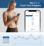 GE Scale for Body Weight, Body Fat, BMI, Muscle Mass, Smart Bathroom Scales with 14 Body Composition Metrics with Large Display, Accurate Bluetooth Weighing Machine with Fitness App, 400 lbs, Black