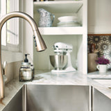 Moen Arbor Spot Resist Stainless One-Handle Pulldown Kitchen Faucet with Sprayer and a Reflex Docking System, Kitchen Sink Faucet Featuring Power Boost for a Faster Clean, 7594SRS
