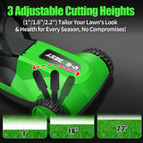 V-MODEST Cordless Lawn Mower, Electric Small Lawn Mower with 2 x 21V 4.0Ah Battery, Lightweight Mini Lawn Mower with Brushless Motor, 3 Cutting Heights, Garden Yard Lawn Care