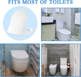 SADALAK D/U Shape Toilet Seat,Soft Close and Quick-Release for Easy Cleaning Toilet Seats Cover,Stable Hinge Design to prevent shifting -White Elongated Toilet Lid