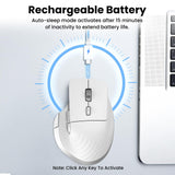 Adjustable DPI, Flying Scroll & Thumb Wheel, Bluetooth Mice for Laptop, Computer, Tablet