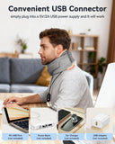 BETOVIN Heated Neck Brace Cervical Collar - Neck Support Brace with Heating Pad, Soft Foam Wraps Keep Vertebrae Stable and Aligned for Relief of Cervical Spine Pressure for Women & Men (L Size) Grey