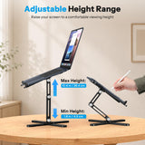 OMOTON LA10 360° Rotating Laptop Stand Riser Foldable for Desk, Black