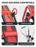 YOLEO Gravity Heavy Duty Inversion Table with Headrest & Adjustable Protective Belt Back Stretcher Machine for Pain Relief Therapy (Red02)