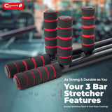 3 Bar Leg Stretcher – Stainless Steel Split Machine MMA Equipment Hamstring Stretcher Device Boosts Range of Motion and Stretching Flexibility – Yoga, Ballet, Dance and Gymnastics Training Equipment Champs MMA