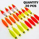 Fishing Floats Fishing Bobbers EVA Foam Floats Cigar Fishing Bobbers Weighted Snap-on Floats Bass Trout Crappie Sea Boat Fishing Proximitck