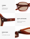 SOJOS Retro Square Polarized Sunglasses Womens Men SJ2674 Brown
