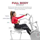Sunny Health & Fitness Elite Recumbent Cross Trainer & Elliptical Machine with 12-Level Magnetic Resistance, Easy Adjust Seat & Exclusive SunnyFit® App Enhanced Bluetooth Connectivity