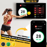 JUOIFIP Boxing Reflex Ball Set | Punch Counter APP Included,3 Balls with Different Weights, Adjustable Headband | Hand Eye Reaction Trainer | Boxing Gym Equipment