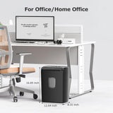 12-Sheet Paper Shredder for Home Office Use, 10-Minute Cross Cut Shredder with 5.5 Gallons Bin, P-4 High Security Heavy Duty Office Shredder Shred CD/Credit Card(C243-A) bonsaii