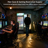 BODEGACOOLER Beverage Refrigerator, 321L/339 Qt Commercial Refrigerator For Kitchen, Home,Office and Garage, 300 Cans & 160 Bottles