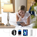 Seealle Touch Bedside Lamps for Nightstand Set of 2 - Bedroom Lamps with USB C+A, 3 Way Dimmable Nightstand Lamps, Brushed Nickel Table Lamps for Living Room (Bulbs Included)