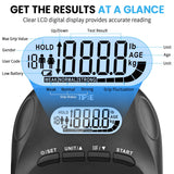 TIPRE 396lbs/180kg Grip Strength Tester, Hand grip Dynamometer, Digital Grip Strength Tester with LCD Display, Adjustable Hand Grip Training Gauge, Hand Exercisers for Sports Home School Use - Black