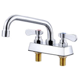 iVIGA Utility Laundry Sink Faucet,Laundry Room Faucets for Utility Sink 4 inch Center,8" Swivel Spout Laundry Tub Faucet with Hose Thread,Brass Construction Chrome Polished, for Bar Garden,Garage,RV