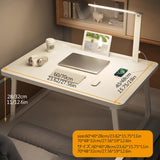 Adjustable Laptop Lap Desk with LED Lamp - 70x48cm Portable Bed Tray Table for Home Office