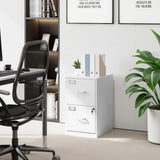 BYNSOE 2 Drawer File Cabinet with Lock Vertical Filing Storage Office Home Steel Vertical File Cabinets for Letter Size File Cabinet Locked,Assembly Required