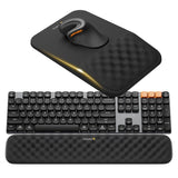 ProtoArc KMP50 Ergonomic Mouse Pad with Wrist Rest, Lycra Surface, Black