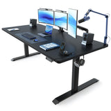 Standing Desk with Integrated Dual-Beam, Cable Management, 3 Memory Height Adjustable Computer Desk for Home Office Workstation
