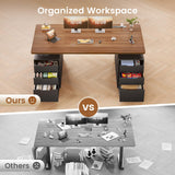 Standing Desk with 6 Drawers, 55" Adjustable Stand up Desk with Storage, Computer Desks