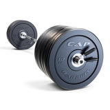 CAP Barbell 370 lb PRO Olympic Weight Set with 7ft Chrome Barbell & Black Bumper Plates