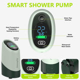 Aybvouy Portable Shower for Camping, 6000mAh Rechargeable Electric Outdoor Camping Shower Pump with LED Display, 4 Spray Modes, IPX8 Waterproof for Hiking, Travel, Car Washing & Pet Bath