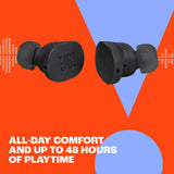True wireless Noise Cancelling earbuds, JBL Pure Bass Sound, Bluetooth 5.3, 4-Mic technology for Crisp Calls (Black) JBL