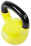 Fitvids All-Purpose Color Vinyl Coated Kettlebell, 5-50 Pounds, Yellow Fitvids