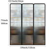 6ft Tall Modern Metal Room Divider - 3-Panel Folding Privacy Screen for Home, Office & Studio - Space-Saving Decorative Partition, Ideal for Stylish Separation