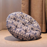 GNAIXEZ Cotton Linen Thick Round Seat Cushion, Office Chair Pads Comfort Floor Cushion Indoor Cushions Warm Soft Pad Patio Mats for Outdoor Dining Car Pain-n Diameter-58cm(23inch)