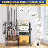 Fishing Rod Holders Fishing Gear Fishing Equipment Organizers Fishing Pole Holders Fishing Rod Tackle Cart Olakee